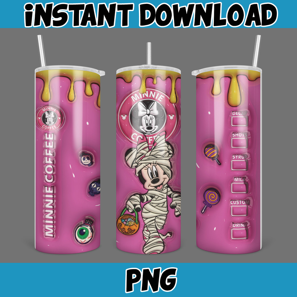 3D Inflated Halloween Season Sublimation Tumbler Design Download PNG, 20 Oz Digital Tumbler Wrap PNG (70).jpg