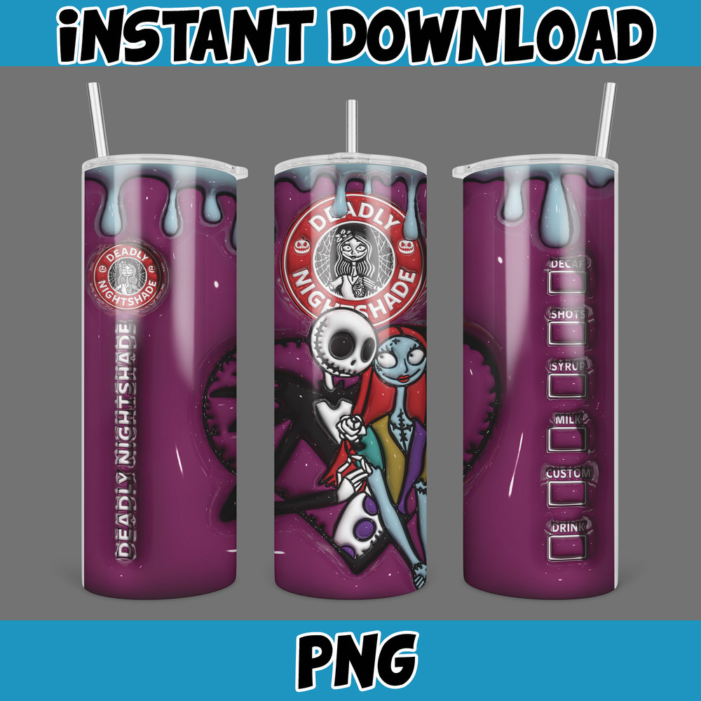 3D Inflated Halloween Season Sublimation Tumbler Design Download PNG, 20 Oz Digital Tumbler Wrap PNG (80).jpg