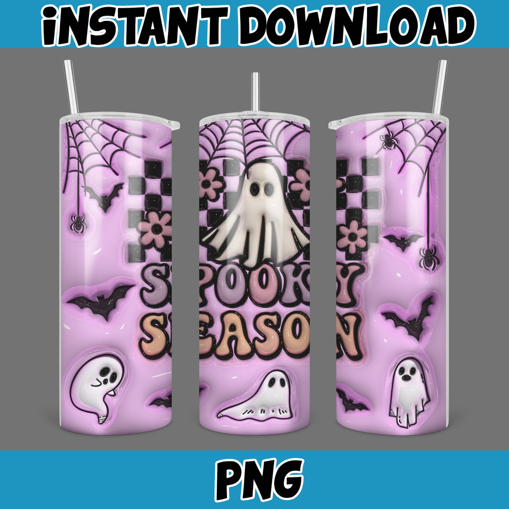 3D Inflated Halloween Season Sublimation Tumbler Design Download PNG, 20 Oz Digital Tumbler Wrap PNG (83).jpg