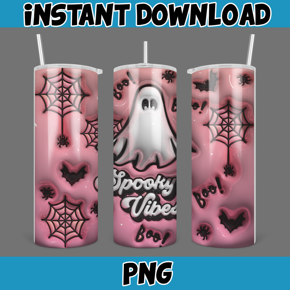 3D Inflated Halloween Season Sublimation Tumbler Design Download PNG, 20 Oz Digital Tumbler Wrap PNG (85).jpg