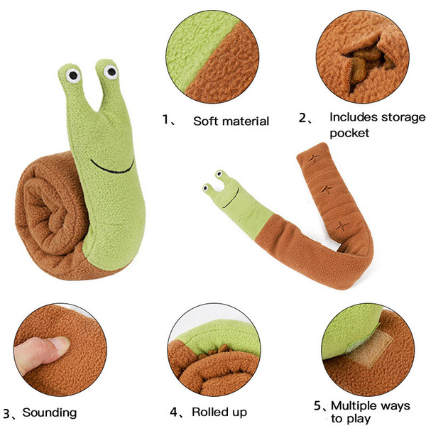 Sounding Snail Squeaky Dog Toy