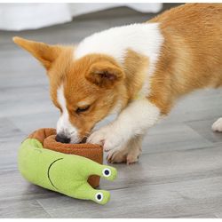 Sounding Snail Squeaky Dog Toy, Squeaky Dog Toy, Dog Chew Toy, Sniffing Rug Pets Toys, For Pet Training, Boredom Relief