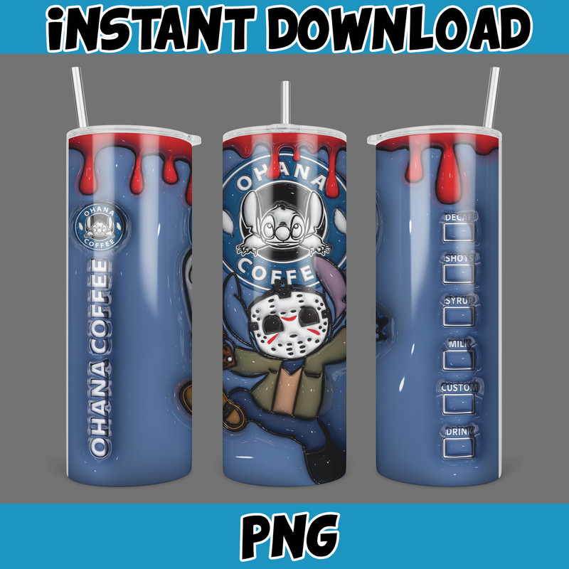 3D Inflated Halloween Season Sublimation Tumbler Design Download PNG, 20 Oz Digital Tumbler Wrap PNG (89).jpg