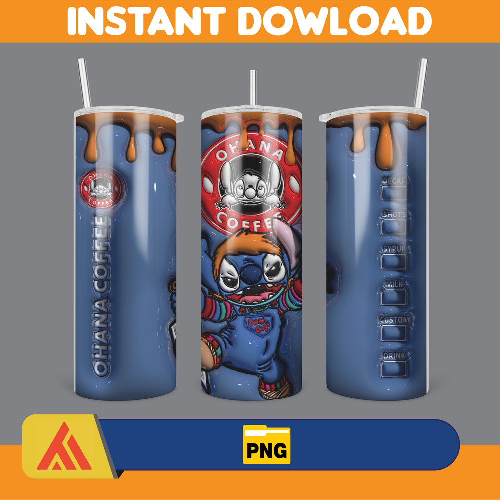 3D Inflated Halloween Season Sublimation Tumbler Design Download PNG, 20 Oz Digital Tumbler Wrap PNG (93).jpg