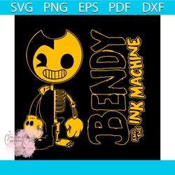 vintage fun bendy the inks machine svg, trending svg, bendy svg, the inks machine svg