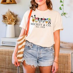 retro disneyworld shirts , vintage mickey & co 1928 shirt, retro vintage disney shirt, family mickey and friends shirt