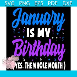january is my birthday yes the whole month january svg, birthday svg, january svg