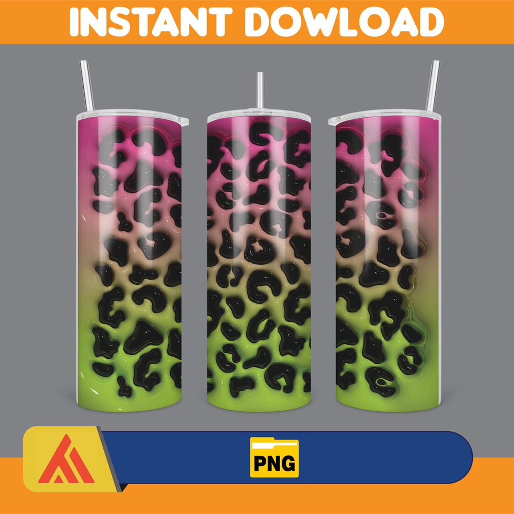 3D Inflated Sublimation Tumbler Design Download PNG, 20 Oz Digital Tumbler Wrap PNG , Instant Download (14).jpg