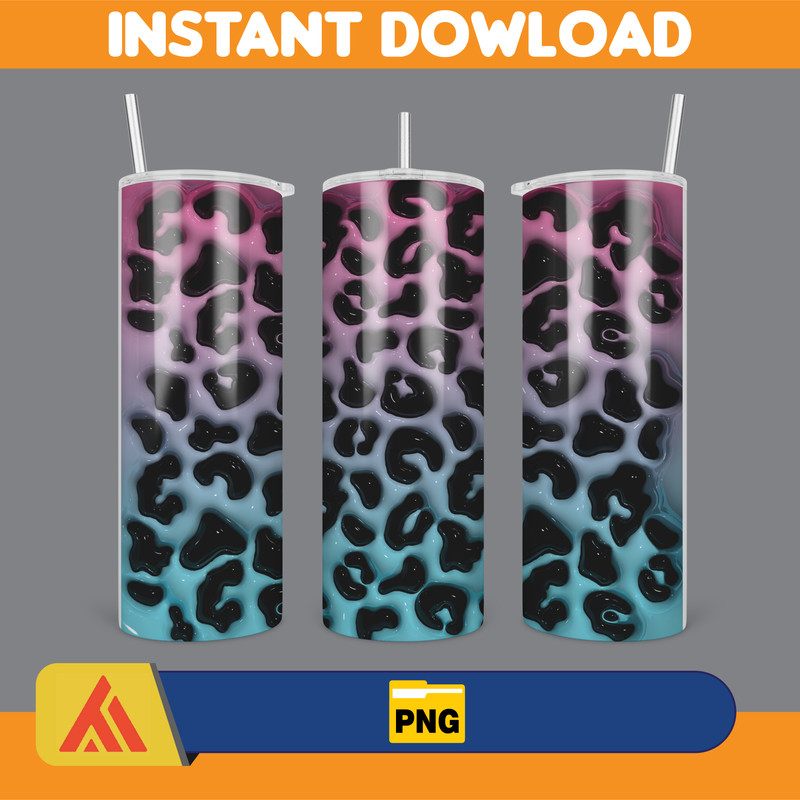 3D Inflated Sublimation Tumbler Design Download PNG, 20 Oz Digital Tumbler Wrap PNG , Instant Download (18).jpg