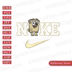 bluey character buddy nike embroidery designs