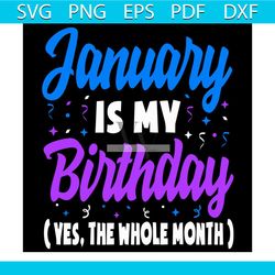 january is my birthday yes the whole month january svg, birthday svg, january svg
