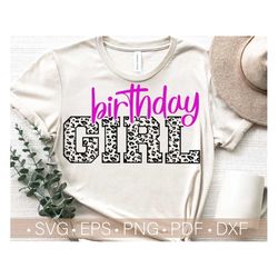 birthday girl svg, leopard birthday girl svg cut file, funny birthday cut file, birthday squad - crew svg files for cric