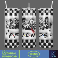3d inflated halloween season sublimation tumbler design download png, 20 oz digital tumbler wrap png (35)