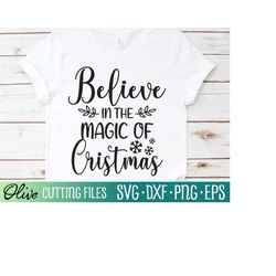 believe in the magic of christmas svg, christmas svg, funny holiday svg, gift svg, cameo cricut, cut file, silhouette sv