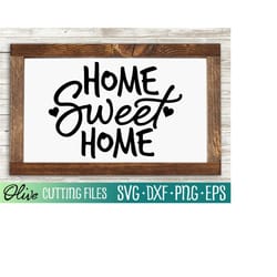 home sweet home svg, sign svg, new home svg, home is where the heart is svg, positive quote, cameo cricut, cut file, sil