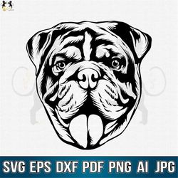 bulldog svg, american bulldog svg, bulldog clipart, bulldog vector, bulldog cricut, dog paw svg, bulldog cut file, dog s