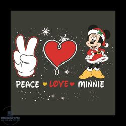 peace love minnie svg, christmas svg, minnie svg, peace svg, love svg, christmas gifts svg, christmas day svg, merry chr