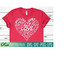 valentines word art svg, valentine svg, valentines day svg, valentines day typography, silhouette svg, word collage svg