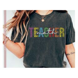 Math Teacher Svg Png, Teacher Appreciation Svg Gift for Teacher Life Shirt Design Cut File for Cricut Sublimation Leopar