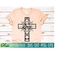 love cross svg, john 3 16 svg, valentine svg, valentines day svg, silhouette svg, christian svg files for cricut, cut fi