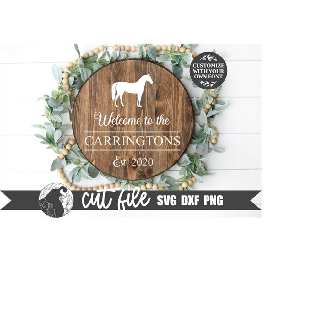 MR-238202322336-equestrian-welcome-svg-for-door-hangers-shown-on-a-round-wood-sign.jpg