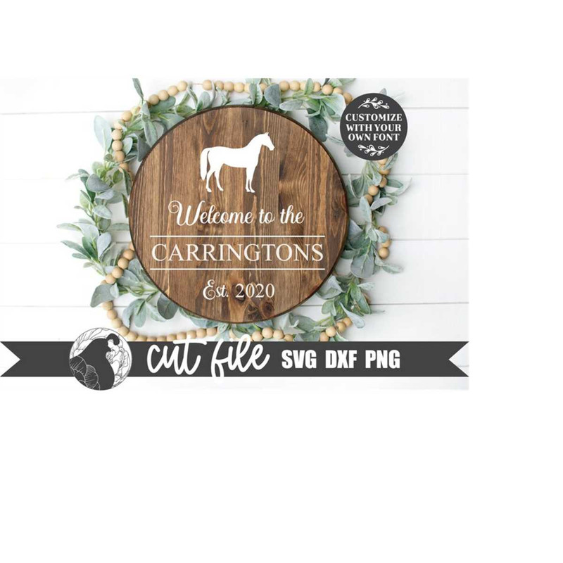 MR-238202322336-equestrian-welcome-svg-for-door-hangers-shown-on-a-round-wood-sign.jpg