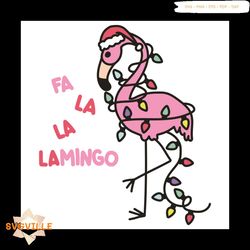 Christmas Flamingo Svg, Christmas Svg, Flamingo Svg, String Lights Svg, Color Lights Svg, Pink Flamingo Svg, Christmas H