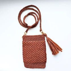 Straw raffia purse storage Hand-woven small crossbody with strap