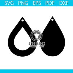earrings svg free, tear drop svg, earrings svg, digital download, silhouette cameo, free vector files, tear drop earring