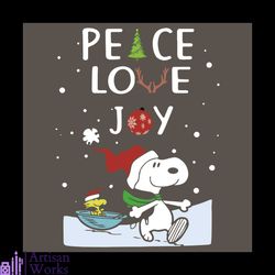 peace love joy christmas svg, christmas svg, peace love joy svg, christmas tree svg, snow svg, snoopy svg, snoopy christ