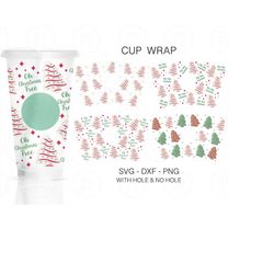 Christmas Tree Cake Cup Wrap Svg, Christmas Full Wrap Bundle, Tree Cake Svg, Venti Cold Cup 24oz, Coffee Wrap, File For