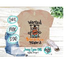 toy story svg mr. potato head wanted poster cut file svg digital download disneyland disneyworld shirt file sublimation