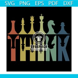think retro vintage chess pieces player svg, trending svg, chess pieces svg, retro svg
