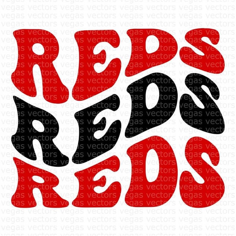Simply Red Svg Reds SVG, Baseball SVG, Reds Wavy SVG, Digital Download, Cut | Inspire ...