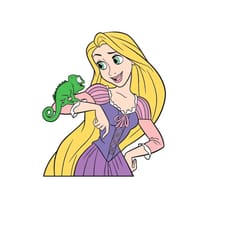 qualityperfectionus digital download - tangled rapunzel and pascal - png, svg file for cricut, htv, instant download