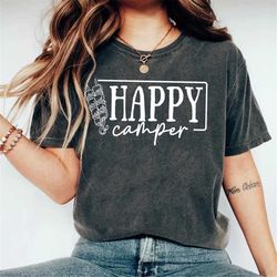 happy camper shirt, cute hiking shirt, camping tee, adventure shirt, family camping shirt, camping couple shirt, unisex