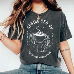 suriel tea co tshirt, acotar tee, bookish tee, sarah j maas shirt, a court of thorns and roses shirt, suriel tea tshirt
