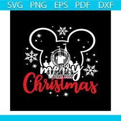 merry christmas mickey svg, christmas svg, disney xmas trip svg, mickey head svg, snowflake