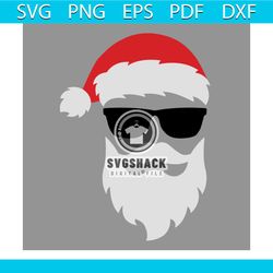 santa claus wearing a sunglasses svg, christmas svg, santa claus svg, merry christmas svg
