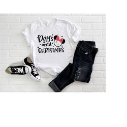 days until christmas shirt, christmas minnie shirt, christmas shirt, christmas party costume, holiday shirt, xmas shirt,