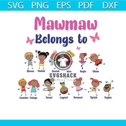 mawmaw belongs to svg, mother's day svg, mother's day svg, mom svg, mother gift svg