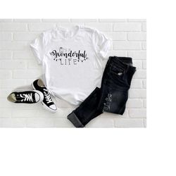 it's a wonderful life shirt, it's a wonderful life, christmas lights, holiday shirt, christmas gift shirt