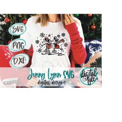 mickey minnie skating christmas color svg mickey and minnie skating winter christmas svg png dxf cricut cut file design