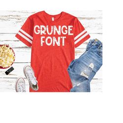 distressed font grunge font, alphabet png, cricut, silhouette alphabet & numbers, vintage font iron on shirt transfer cl