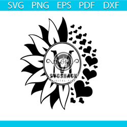 flower mom svg, mother's day svg, mom svg, sunflower svg, heart svg, mother gift