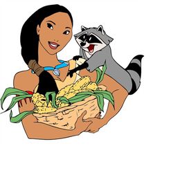 qualityperfectionus digital download - pocahontas and meeko - png, svg file for cricut, htv, instant download