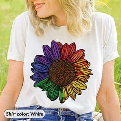colorful sunflower shirt, love is love shirt, pride shirt, mens love is love shirt, kindness shirts, lgbtq support tees,