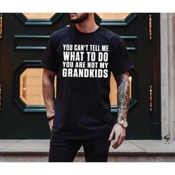 You Can't Tell Me What To Do You're Not My Grandkids, Funny Grandpa Shirt, Grandfather Shirt, Gifts for Grandpa from Gra