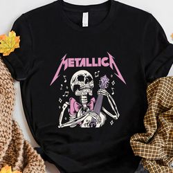 metallica heavy metal band skeleton tour shirt fan perfect gift idea for men women gift unisex tshirt