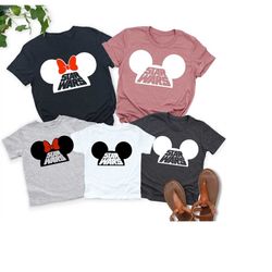 star wars mickey head shirt, star wars shirt, disney star wars shirt, mickey mouse shirt, disney family and couple shirt